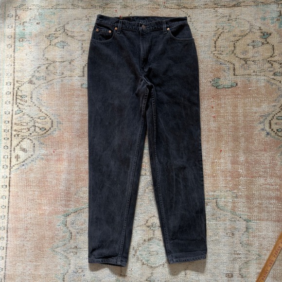 Levi's Denim - Vintage‎ Levis 550 Black Relaxed Fit Tapered Leg Jeans 16 REG